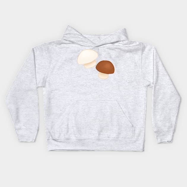 Champignon & Cremini Mushrooms Kids Hoodie by Snoozy